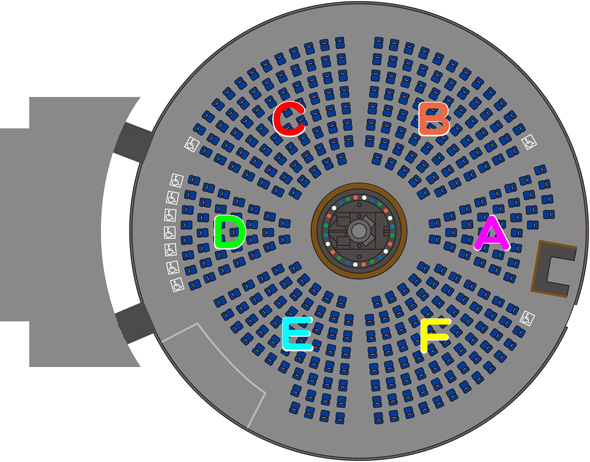 プラネタリウムの座席表