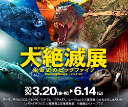 特別展「大絶滅展―生命史のビッグファイブ」（大阪府大阪市）